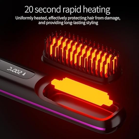 Portable Hair Straightener Brush